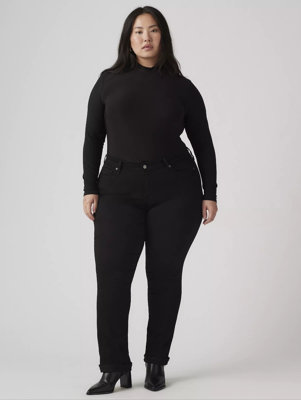NWT Levi's Black Classic Straight Women's Jeans Plus Size 20W Short - Picture 2 of 14